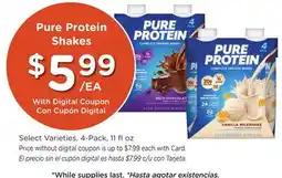 Ralphs Pure Protein Shakes offer