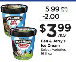 Ralphs Ben & Jerry's Ice Cream offer