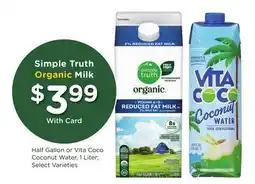 Ralphs Simple Truth Organic Milk offer