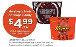 Ralphs Hershey's Minis or Drops Candy offer