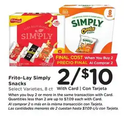 Ralphs Frito-Lay Simply Snacks offer