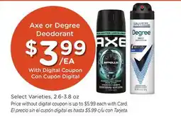 Ralphs Axe or Degree Deodorant offer