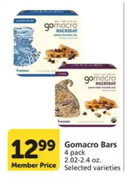 Pavilions Gomacro Bars offer
