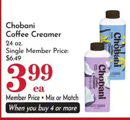 Pavilions Chobani Coffee Creamer offer