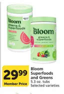 Pavilions Bloom Superfoods and Greens offer