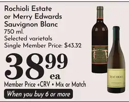 Pavilions Rochioli Estate or Merry Edwards Sauvignon Blanc offer