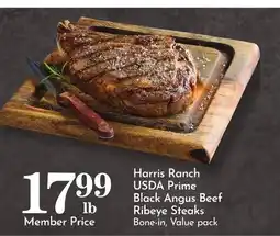 Pavilions Harris Ranch USDA Prime Black Angus Beef Ribeye Steaks offer
