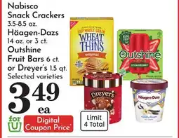 Pavilions Nabisco Snack Crackers, Häagen-Dazs, Outshine Fruit Bars, Dreyer's offer