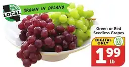 Albertsons Green or Red Seedless Grapes offer