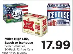 Food 4 Less Miller High Life, Busch or Icehouse offer