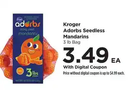 Food 4 Less Kroger Adorbs Seedless Mandarins offer