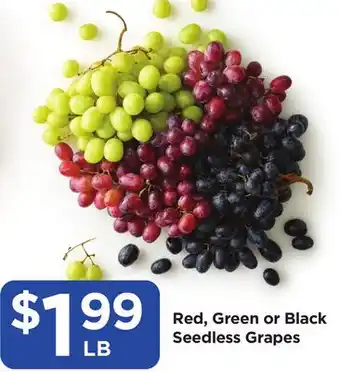 Food 4 Less Red, Green or Black Seedless Grapes offer
