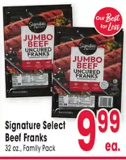 Jewel-Osco Signature Select Beef Franks offer