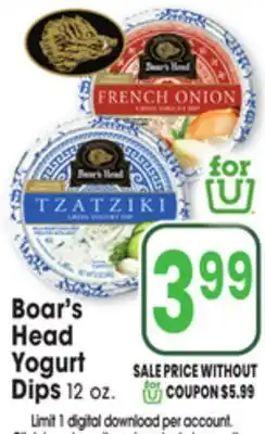 Jewel-Osco Boar's Head Yogurt Dips offer