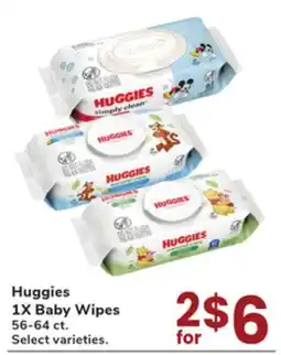 Jewel-Osco Huggies 1X Baby Wipes offer