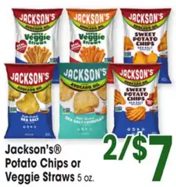 Jewel-Osco Jackson's Potato Chips or Veggie Straws offer