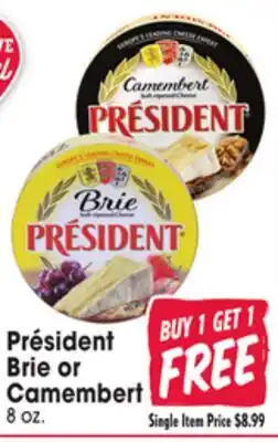 Jewel-Osco Président Brie or Camembert offer