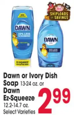 Jewel-Osco Dawn or Ivory Dish Soap 13-24 OZ. or Dawn Ez-Squeeze 12.2-14.7 oz offer