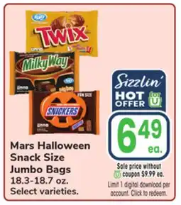Jewel-Osco Mars Halloween Snack Size Jumbo Bags offer