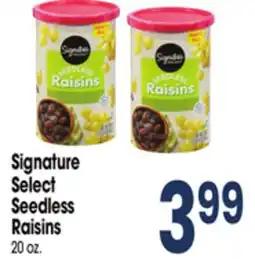 Jewel-Osco Signature Select Seedless Raisins offer