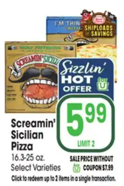 Jewel-Osco Screamin' Sicilian Pizza offer