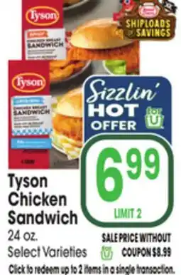 Jewel-Osco Tyson Chicken Sandwich offer