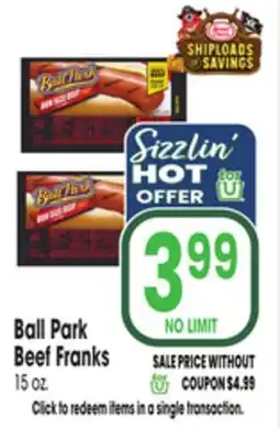 Jewel-Osco Ball Park Beef Franks offer
