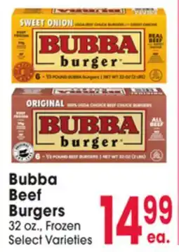 Jewel-Osco Bubba Beef Burgers offer