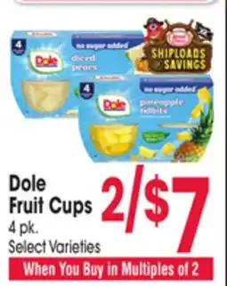 Jewel-Osco Dole Fruit Cups offer
