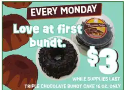 Jewel-Osco TRIPLE CHOCOLATE BUNDT CAKE offer