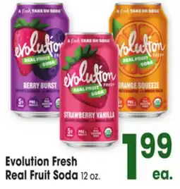 Jewel-Osco Evolution Fresh Real Fruit Soda offer