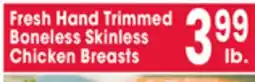 Jewel-Osco Fresh Hand Trimmed Boneless Skinless Chicken Breasts offer