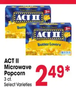 Jewel-Osco ACT II Microwave Popcorn offer