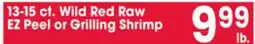 Jewel-Osco 13-15 ct. Wild Red Raw EZ Peel or Grilling Shrimp offer