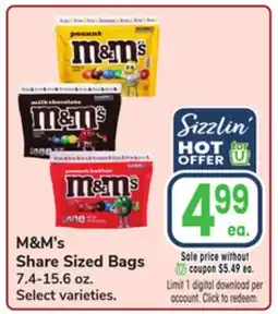 Jewel-Osco M&M's Share Sized Bags offer