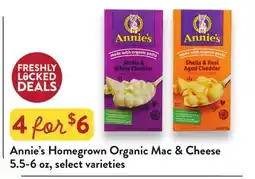 Fresh Thyme Annie's Homegrown Organic Mac & Cheese offer