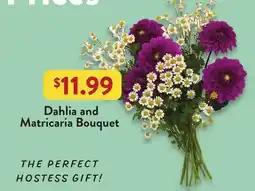 Fresh Thyme Dahlia and Matricaria Bouquet offer