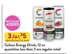 Fresh Thyme Celsius Energy Drink offer