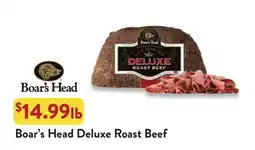 Fresh Thyme Boar's Head Deluxe Roast Beef offer