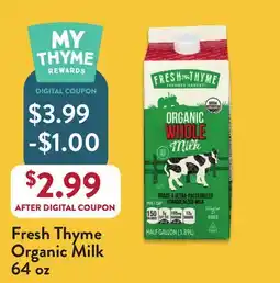 Fresh Thyme Fresh Thyme Organic Milk offer