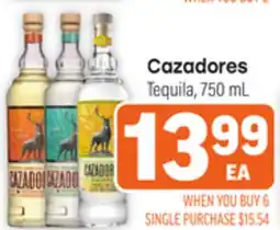 Tony’s Fresh Market Cazadores Tequila offer