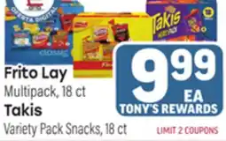 Tony’s Fresh Market Frito Lay or Takis offer