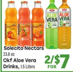 Tony’s Fresh Market Solecito Nectars 33.8 oz Okf Aloe Vera Drinks, 1.5 Liters offer