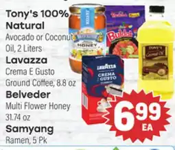 Tony’s Fresh Market Tony's 100% Natural Lavazza Belveder Samyang offer
