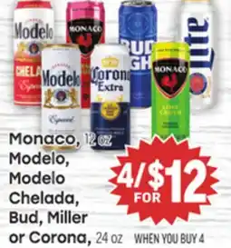 Tony’s Fresh Market Monaco, Modelo, Chelada, Bud, Miller or Corona offer