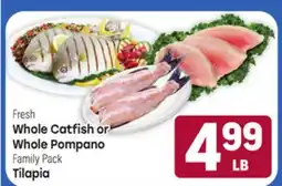 Tony’s Fresh Market Fresh Whole Catfish or Whole Pompano Family Pack Tilapia offer