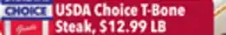 Tony’s Fresh Market USDA Choice T-Bone Steak offer