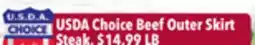 Tony’s Fresh Market USDA Choice Beef Outer Skirt Steak offer
