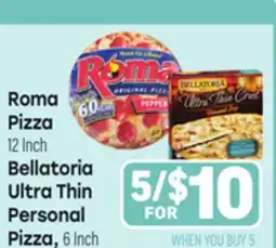 Tony’s Fresh Market Roma Pizza 12 Inch Bellatoria Ultra Thin Personal Pizza offer