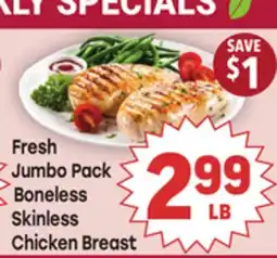 Tony’s Fresh Market Fresh Jumbo Pack Boneless Skinless Chicken Breast offer